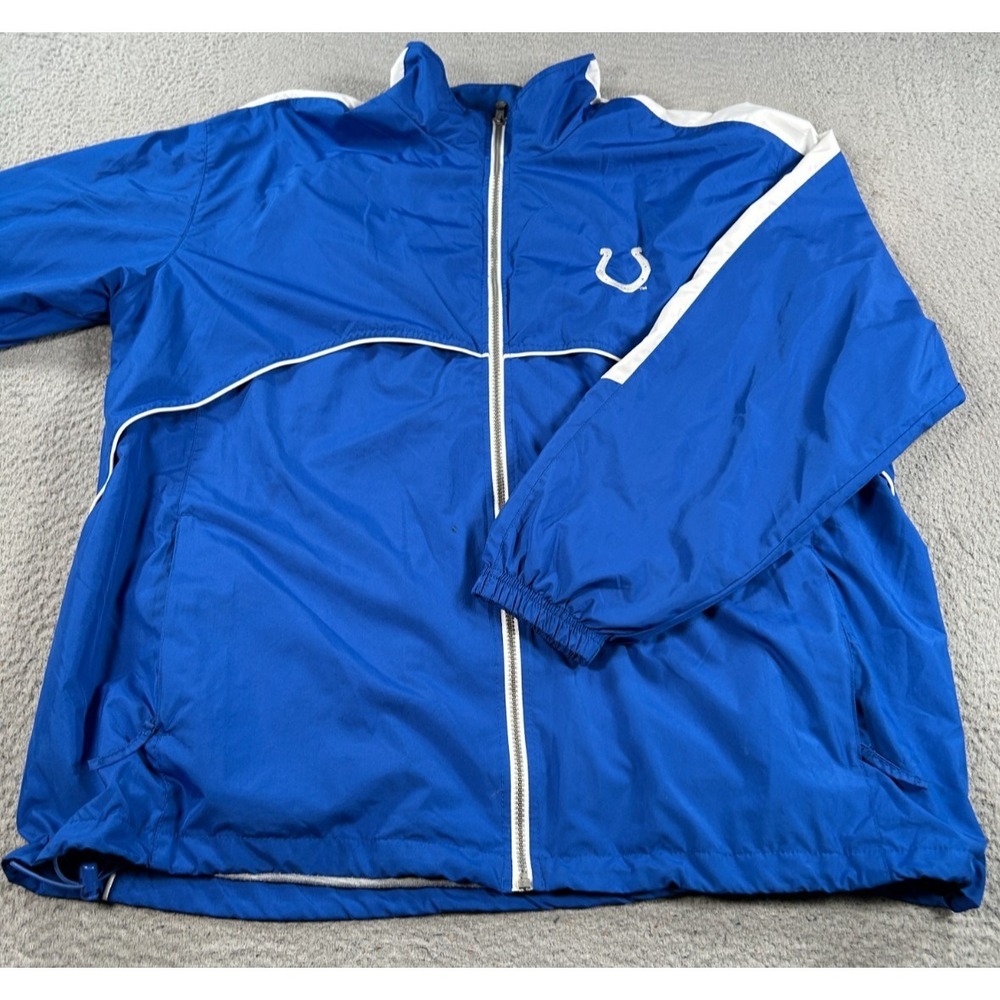 Vintage Indianapolis Colts Jacket Men's XL Blue Windbreaker‎ NFL Holloway